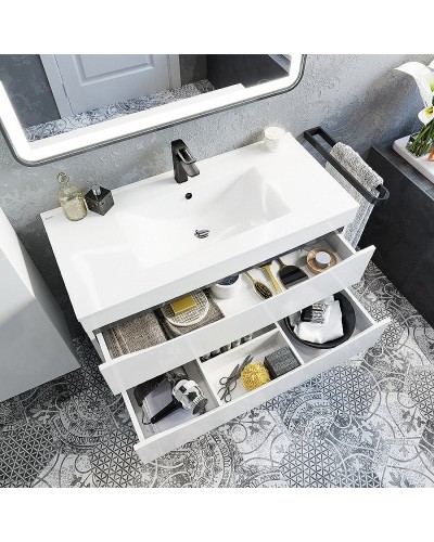 Тумба под раковину Iddis Cloud 100 CLO10W1i95 подвесная Белый