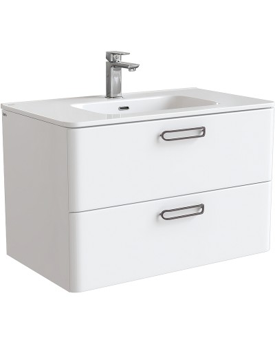 Тумба под раковину Iddis Brick 80 BRI80W0i95 подвесная Белая глянцевая