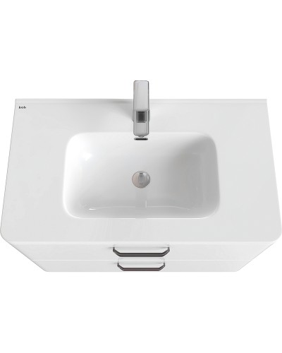 Тумба под раковину Iddis Brick 80 BRI80W0i95 подвесная Белая глянцевая