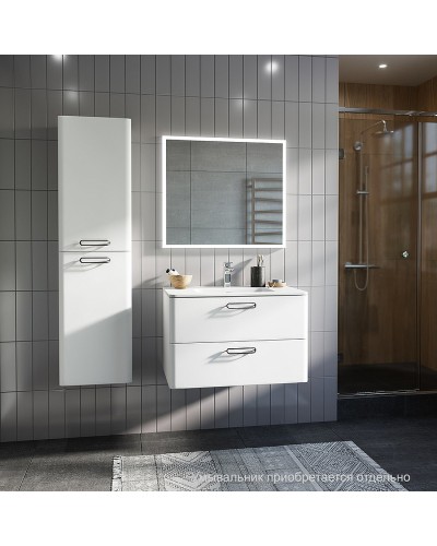 Тумба под раковину Iddis Brick 80 BRI80W0i95 подвесная Белая глянцевая