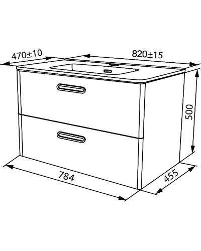Тумба под раковину Iddis Brick 80 BRI80W0i95 подвесная Белая глянцевая
