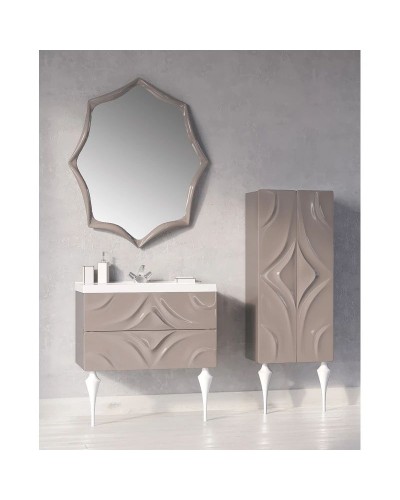 Тумба с раковиной капучино глянец 80 см Marka One Angel У67287