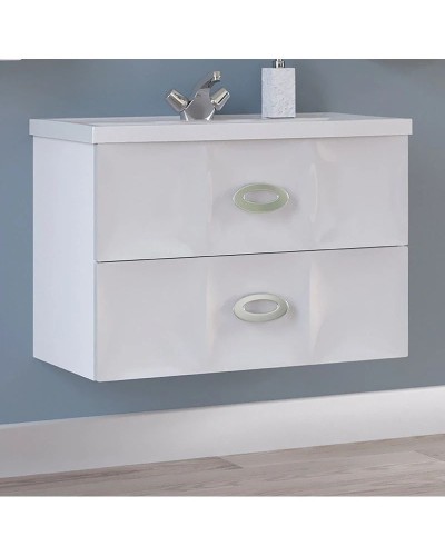 Тумба с раковиной белый глянец 74,9 см Marka One Bonne У62206