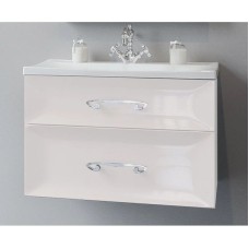 Тумба с раковиной белый глянец 74,9 см Marka One Delice У71293