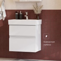 Тумба под раковину Roca Oleta 60 857639501 подвесная Белая матовая