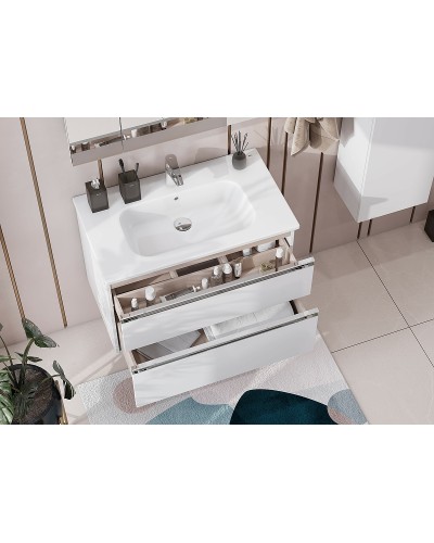 Тумба под раковину Roca The Gap 80 857399806 подвесная Белый глянец