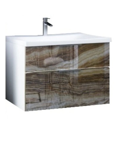 Тумба с раковиной оникс/белый глянец 74,9 см Marka One Idalgo У72783