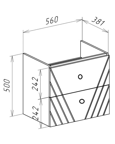 Тумба под раковину Bellezza Альба 60 4631709110019 подвесная Белая