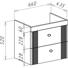 Тумба под раковину Bellezza Виана 70 4633811270018 подвесная Белая