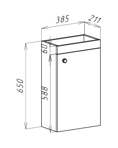 Тумба под раковину Bellezza Комо 40 4639005180477 подвесная Дуб светлый