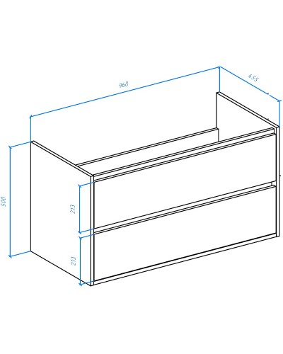 Тумба под раковину Bellezza Лоренцо 100 4639117270479 подвесная Дуб светлый