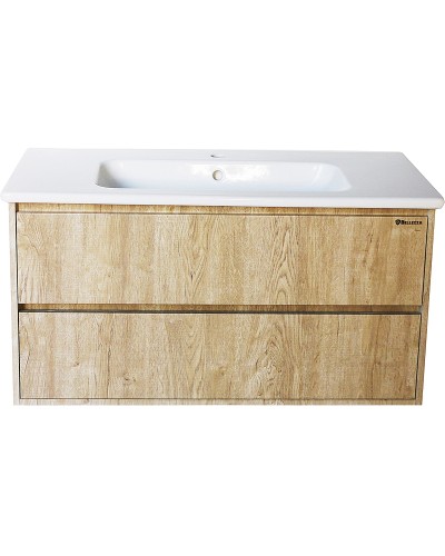 Тумба под раковину Bellezza Лоренцо 100 4639117270479 подвесная Дуб светлый