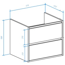 Тумба под раковину Bellezza Лоренцо 60 4639109270470 подвесная Дуб светлый