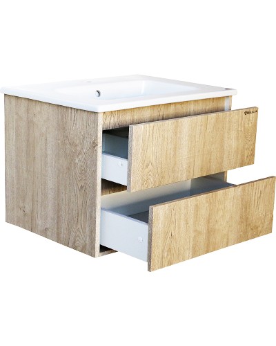 Тумба под раковину Bellezza Лоренцо 80 4639113270473 подвесная Дуб светлый