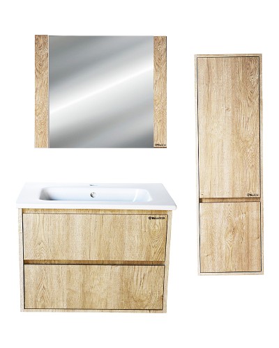 Тумба под раковину Bellezza Лоренцо 80 4639113270473 подвесная Дуб светлый