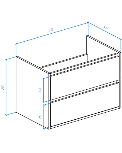Тумба под раковину Bellezza Лоренцо 80 4639113270473 подвесная Дуб светлый