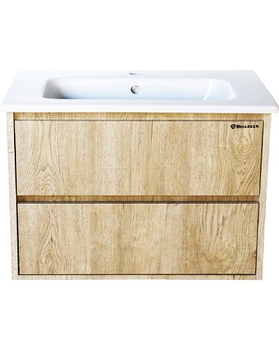 Тумба под раковину Bellezza Лоренцо 80 4639113270473 подвесная Дуб светлый