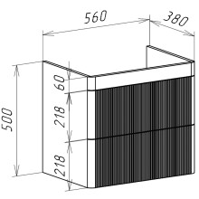 Тумба под раковину Bellezza Эмилия 60 4634809270010 подвесная Белая