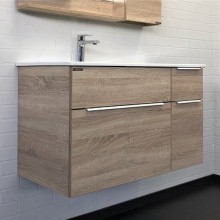 Тумба с раковиной Comforty Варна 90 00-00009919 подвесная Дуб сонома