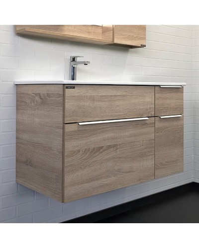 Тумба с раковиной Comforty Варна 90 00-00009919 подвесная Дуб сонома