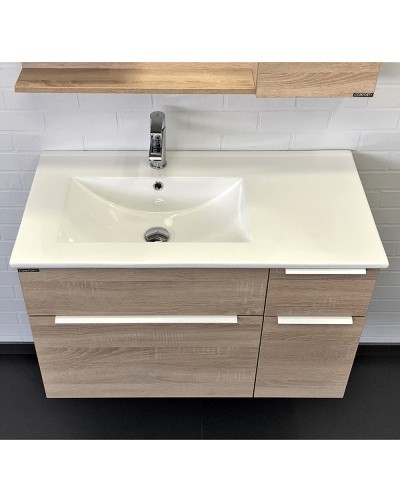 Тумба с раковиной Comforty Варна 90 00-00009919 подвесная Дуб сонома