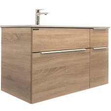 Тумба с раковиной Comforty Варна 90 00-00009919 подвесная Дуб сонома