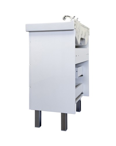 Тумба с раковиной Comforty Никосия 60Н 00-00011160 Белая глянцевая