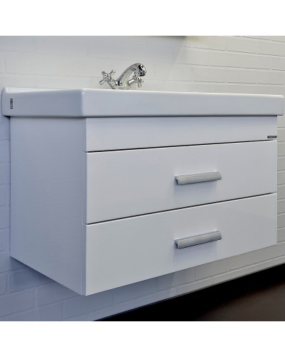 Тумба с раковиной Comforty Никосия 80П 00-00011163 подвесная Белая глянцевая