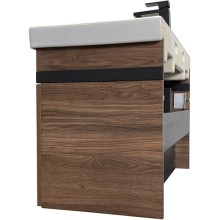 Тумба с раковиной Comforty Соло 90 00-00010979 подвесная Дуб темно-коричневый