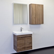 Тумба с раковиной Comforty Осло 60 00-00011149 подвесная Дуб темно-коричневый