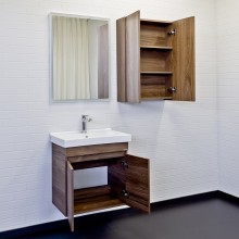 Тумба с раковиной Comforty Осло 60 00-00011149 подвесная Дуб темно-коричневый