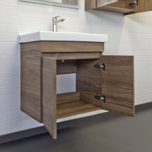 Тумба с раковиной Comforty Осло 60 00-00011149 подвесная Дуб темно-коричневый