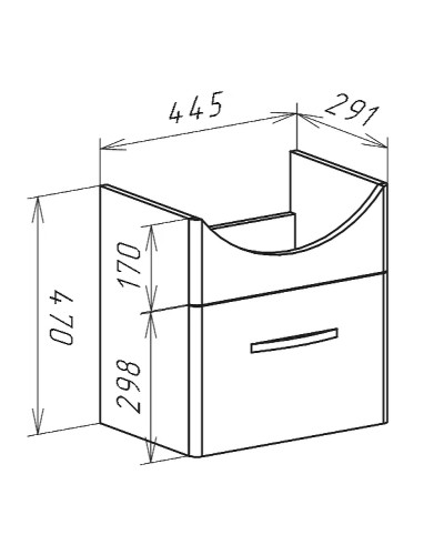 Тумба под раковину Bellezza Анкона 50 4639606090014 подвесная Белая