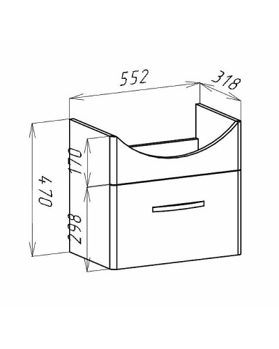 Тумба под раковину Bellezza Анкона 60 4639609090011 подвесная Белая