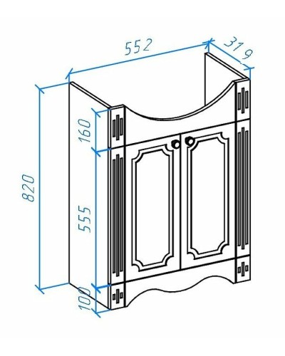 Тумба под раковину Bellezza Кантри 60 4639909660013 Белая