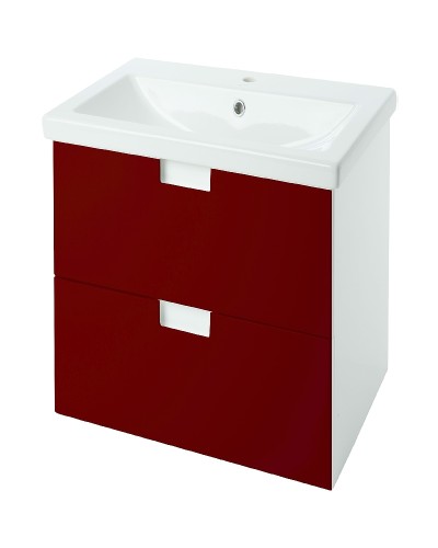 Тумба под раковину Bellezza Пегас 50 4630406180035 подвесная Красная Белая