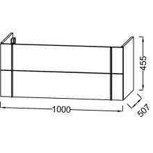 Тумба под раковину Jacob Delafon Nouvelle Vague 100 EB3032-M43 подвесная Аквамарин матовый