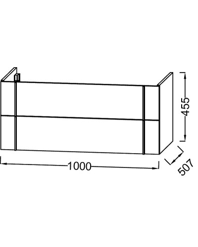 Тумба под раковину Jacob Delafon Nouvelle Vague 100 EB3032-M43 подвесная Аквамарин матовый