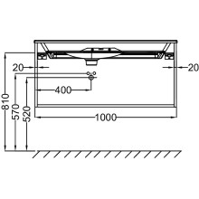 Тумба под раковину Jacob Delafon Nouvelle Vague 100 EB3032-M43 подвесная Аквамарин матовый