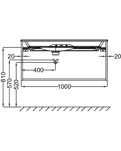 Тумба под раковину Jacob Delafon Nouvelle Vague 100 EB3032-M43 подвесная Аквамарин матовый