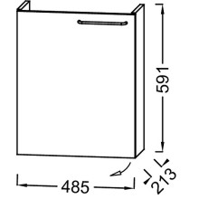 Тумба под раковину Jacob Delafon Odeon Rive Gauche 50 L EB2581G-R5-E10 подвесная Квебекский дуб