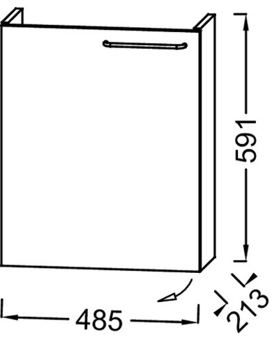 Тумба под раковину Jacob Delafon Odeon Rive Gauche 50 L EB2581G-R9-E10 подвесная Квебекский дуб