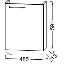 Тумба под раковину Jacob Delafon Odeon Rive Gauche 50 R EB2581D-R5-E10 подвесная Квебекский дуб