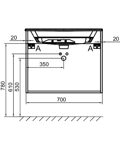 Тумба под раковину Jacob Delafon Odeon Rive Gauche 70 EB2521-R5-N18 подвесная Белая глянцевая