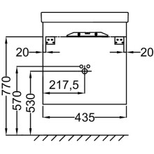 Тумба под раковину Jacob Delafon Replay 45 EB1175G-G1C подвесная Белая глянцевая