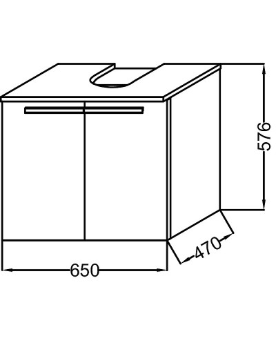 Тумба под раковину Jacob Delafon Struktura 65 EB1382-N18 подвесная Белая глянцевая