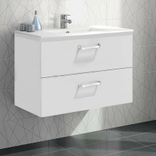 Тумба под раковину Jacob Delafon Vox 80 EB2078-R1-G1C подвесная Белая глянцевая