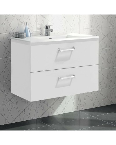 Тумба под раковину Jacob Delafon Vox 80 EB2078-R1-G1C подвесная Белая глянцевая