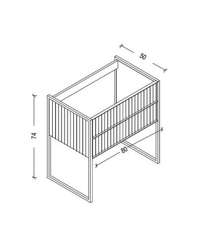 Тумба под раковину Boheme Armadi Art Monaco 80 867-080-CPG Капучино глянец Золото