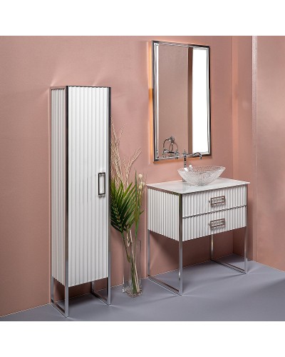 Тумба под раковину Boheme Armadi Art Monaco 80 867-080-WCR Белый глянец Хром